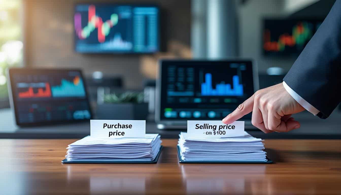 comprenez comment la soustraction du prix d'achat au prix de vente permet d'évaluer la plus-value lors d'une cession.