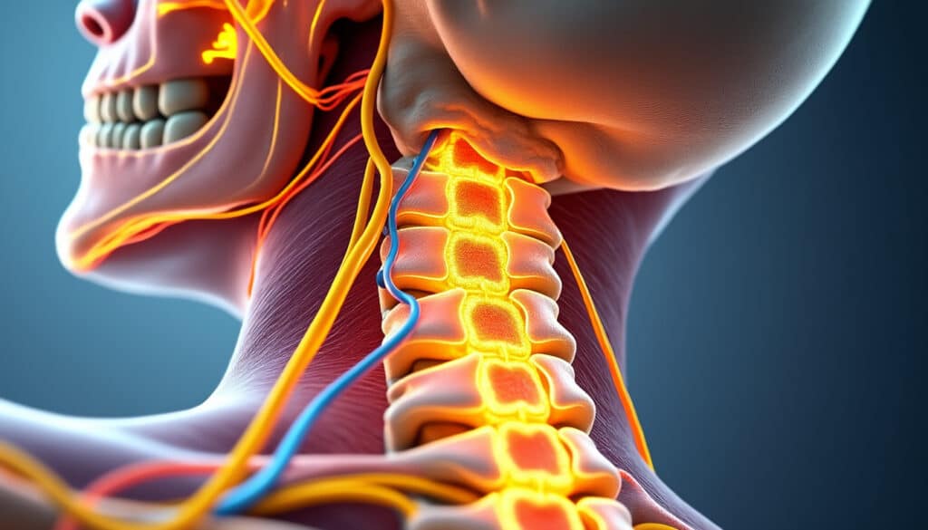 découvrez comment la compression du nerf cervical provoque la douleur caractéristique de la névralgie cervicale et les solutions pour soulager cette affection.