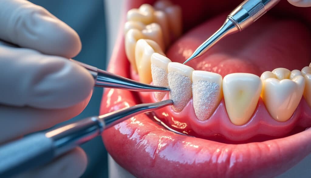 le détartrage sous-gingival profond est un traitement efficace pour soigner la parodontite et améliorer la santé des gencives.