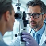 l'examen du fond d'œil par un ophtalmologiste permet de dépister la rétinopathie de manière précise et précoce pour une prise en charge efficace.