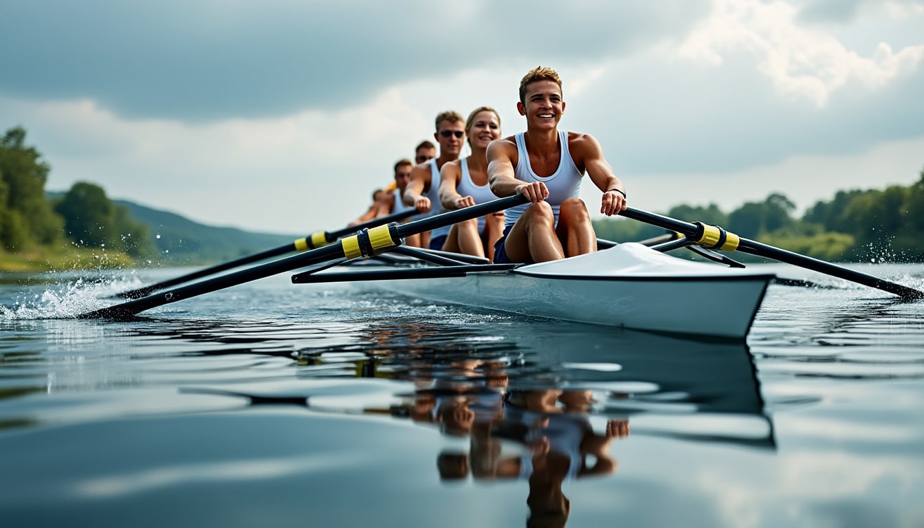 découvrez comment la synchronisation précise du coup de rame améliore la glisse et la technique en aviron pour des performances optimales.